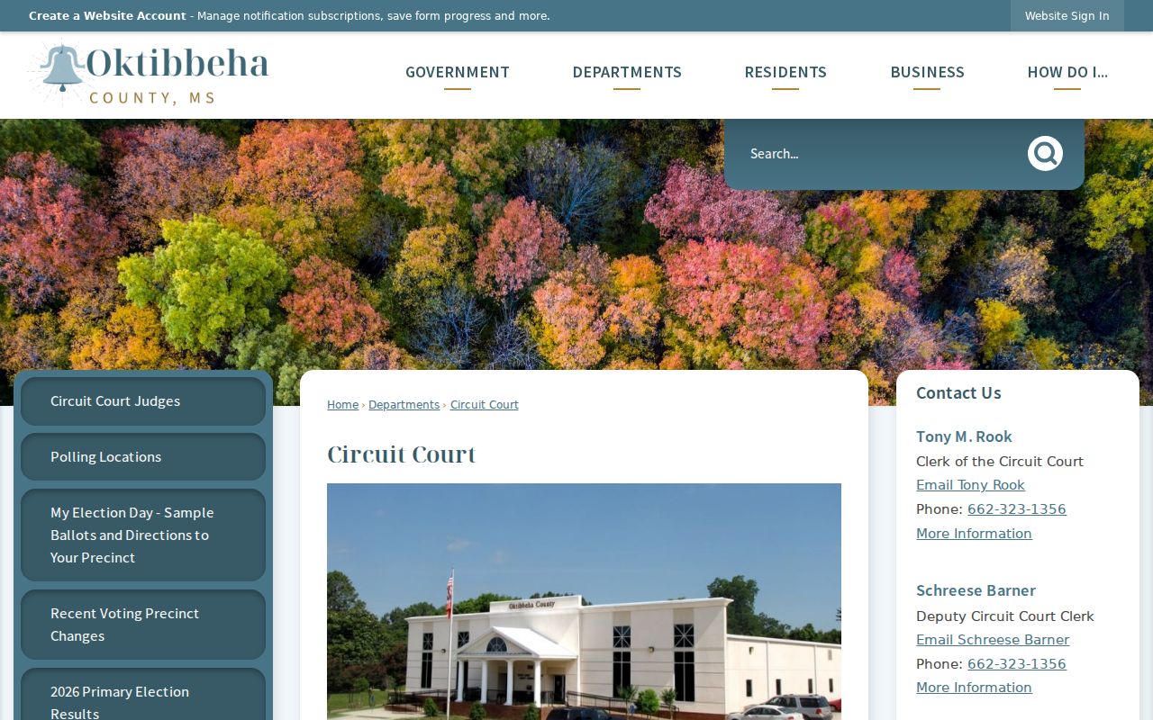 Oktibbeha County criminal docket records at Circuit Court