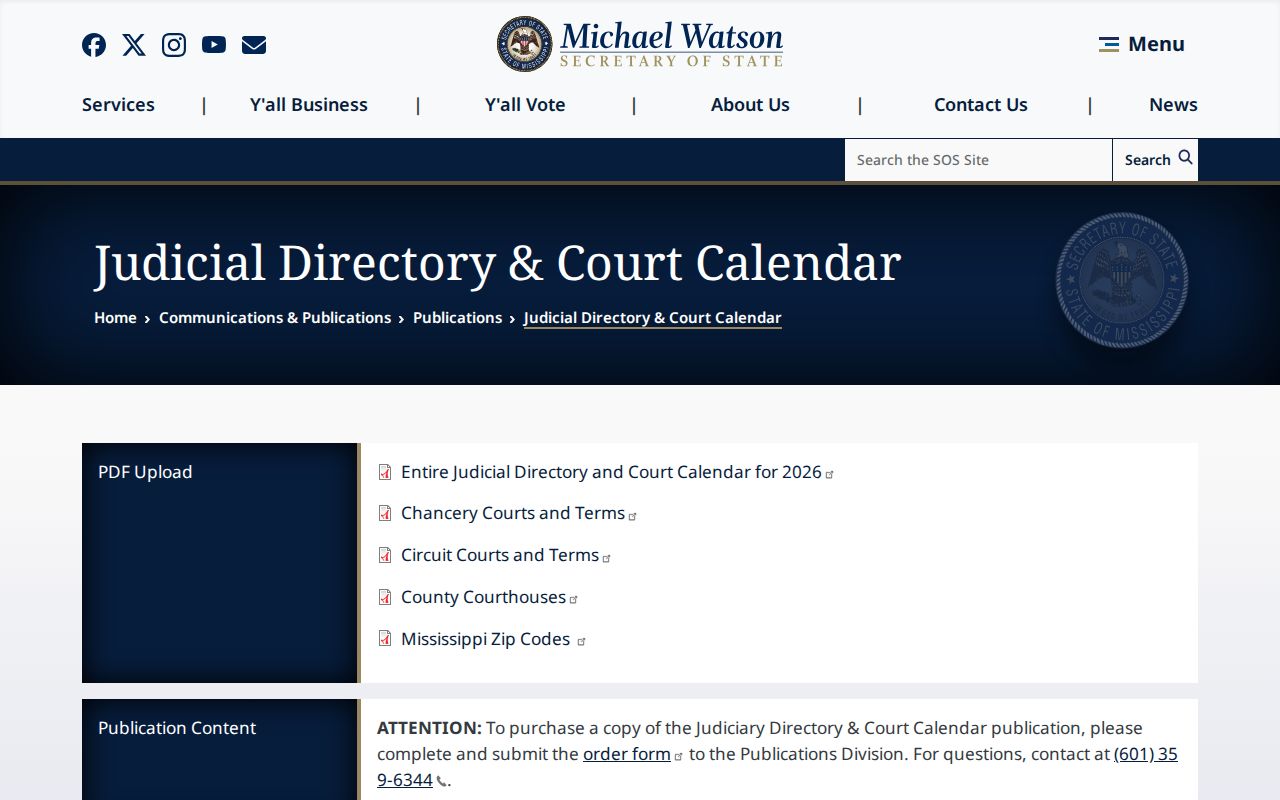 Oktibbeha County court docket Mississippi judicial directory